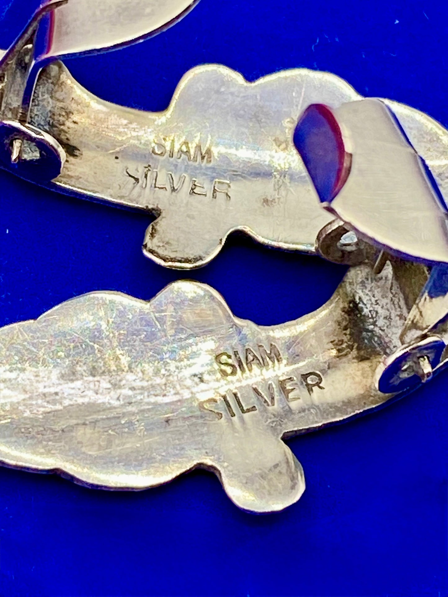 Sterling Silver Siam Sword Clip Ons