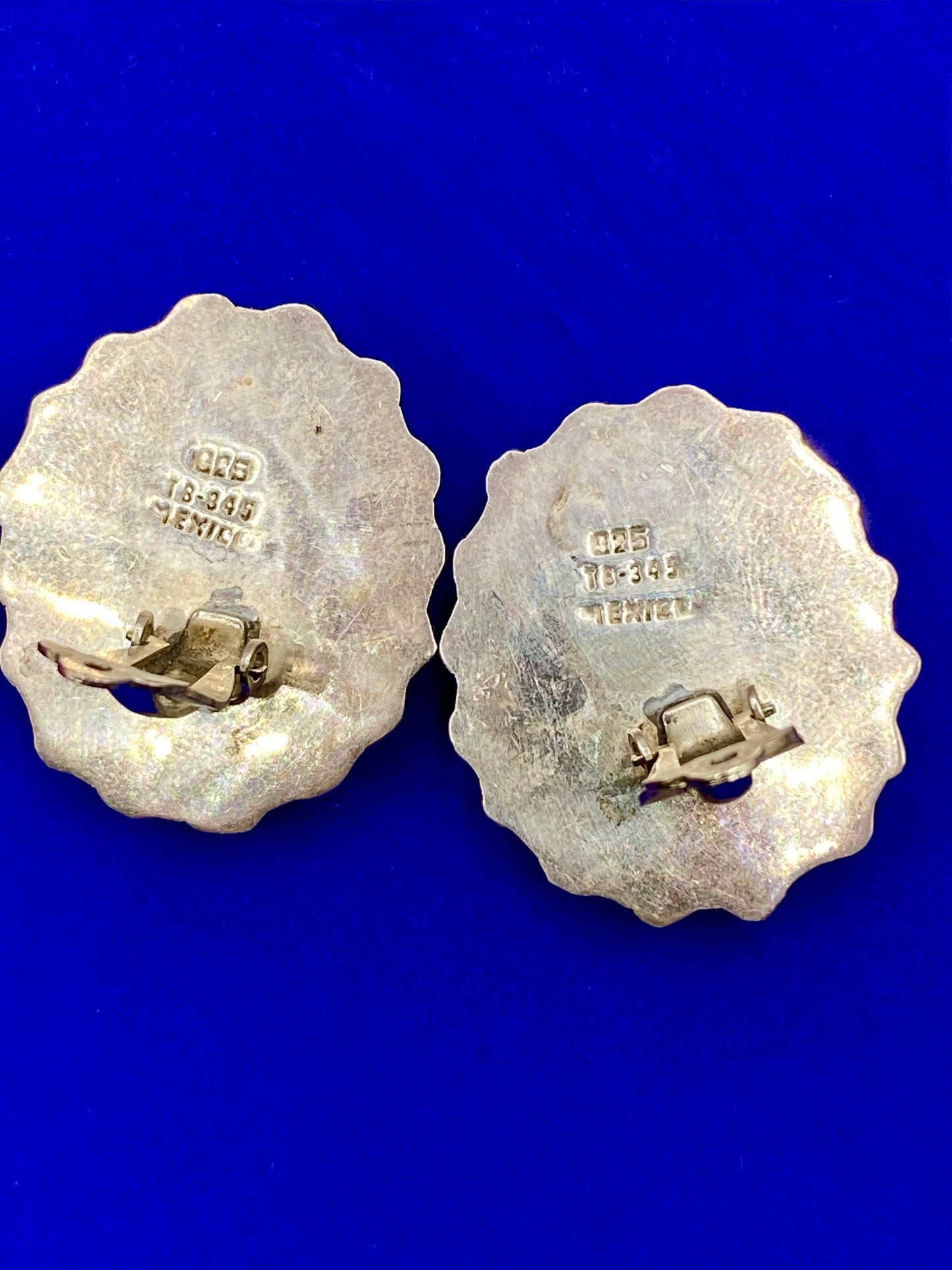 Vintage Taxco Sterling Silver Carnelian Clip Ons