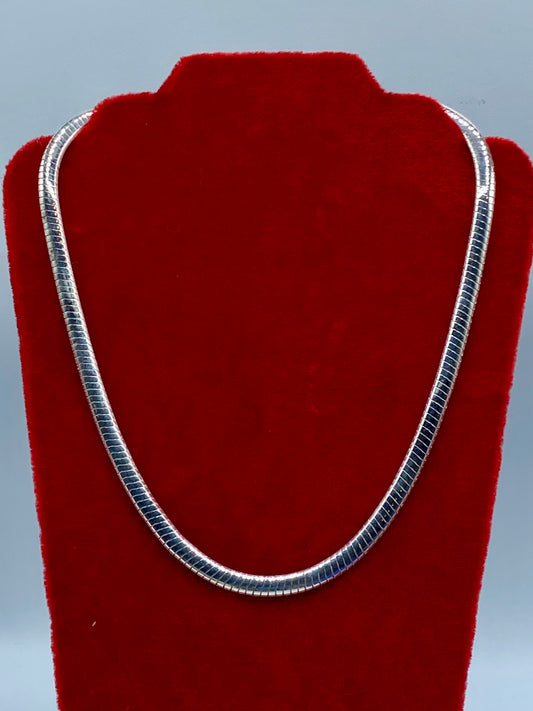 Sterling Silver Milor Italy Omega Snake Chain Necklace