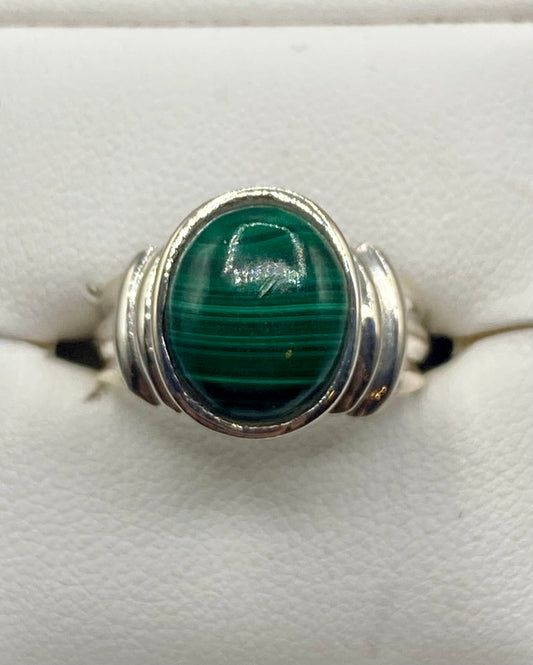 Sterling Silver Malachite Ring