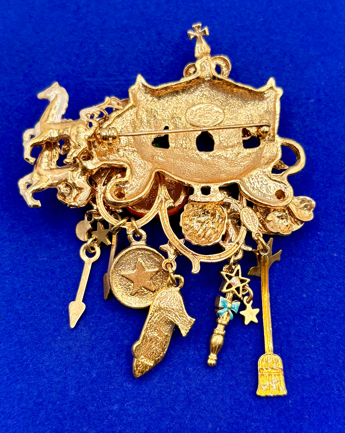 Kirks Folly Gold Tone Cinderella Coach “Late For The Ball” Brooch