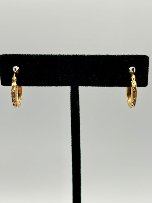Vermeil Sterling Silver Small Hoop Earrings