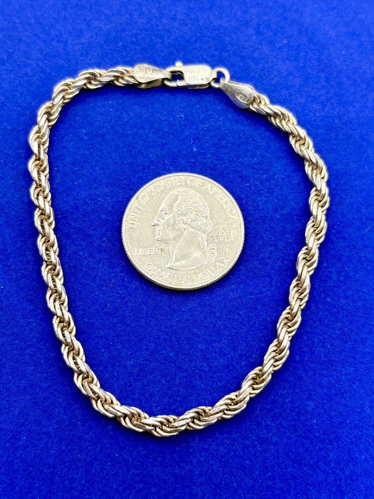 Sterling Silver RDM Rope Bracelet
