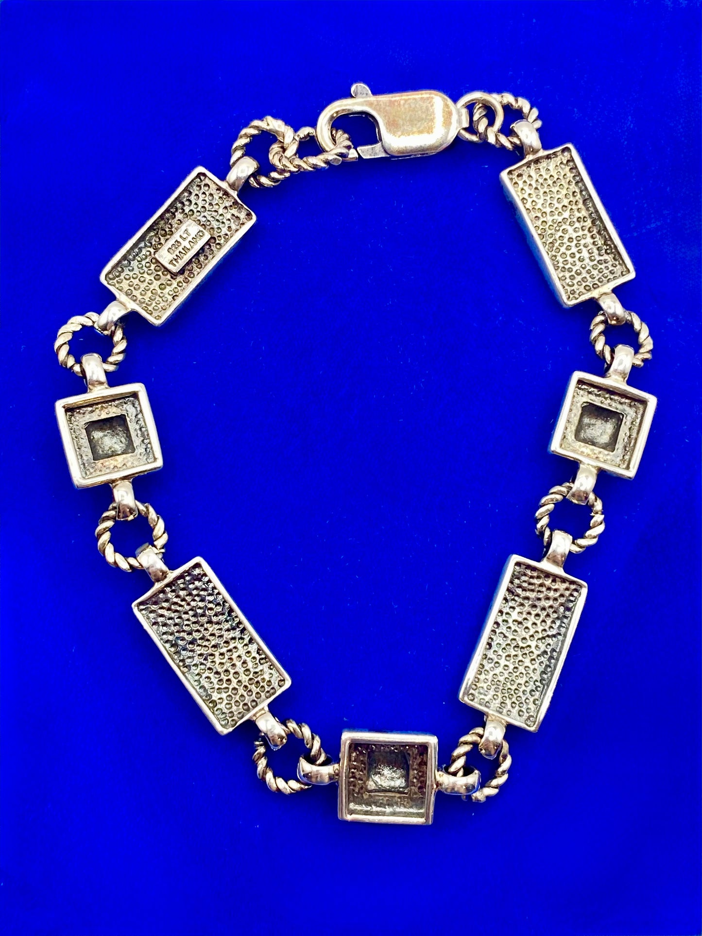 Sterling Silver Ornate Panel Bracelet