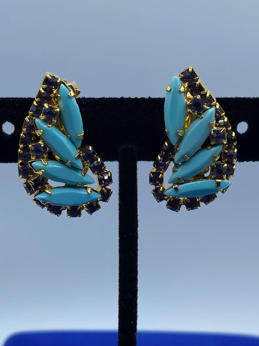 Vintage Rhinestone Clip Ons