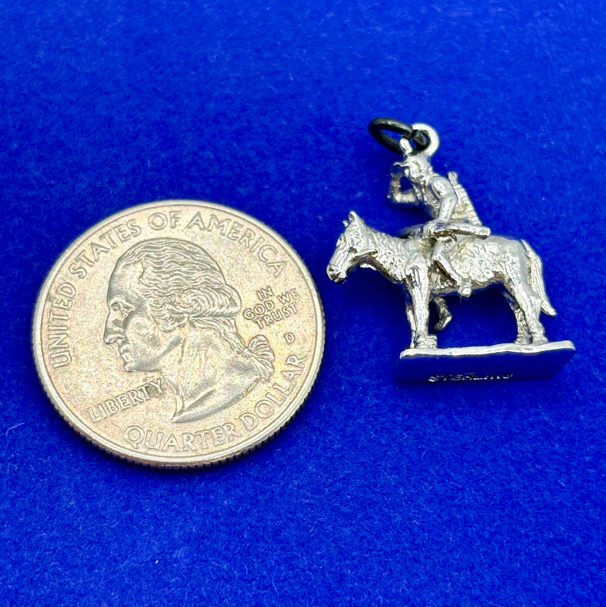 Sterling Silver Rifleman Riding Horse Charm