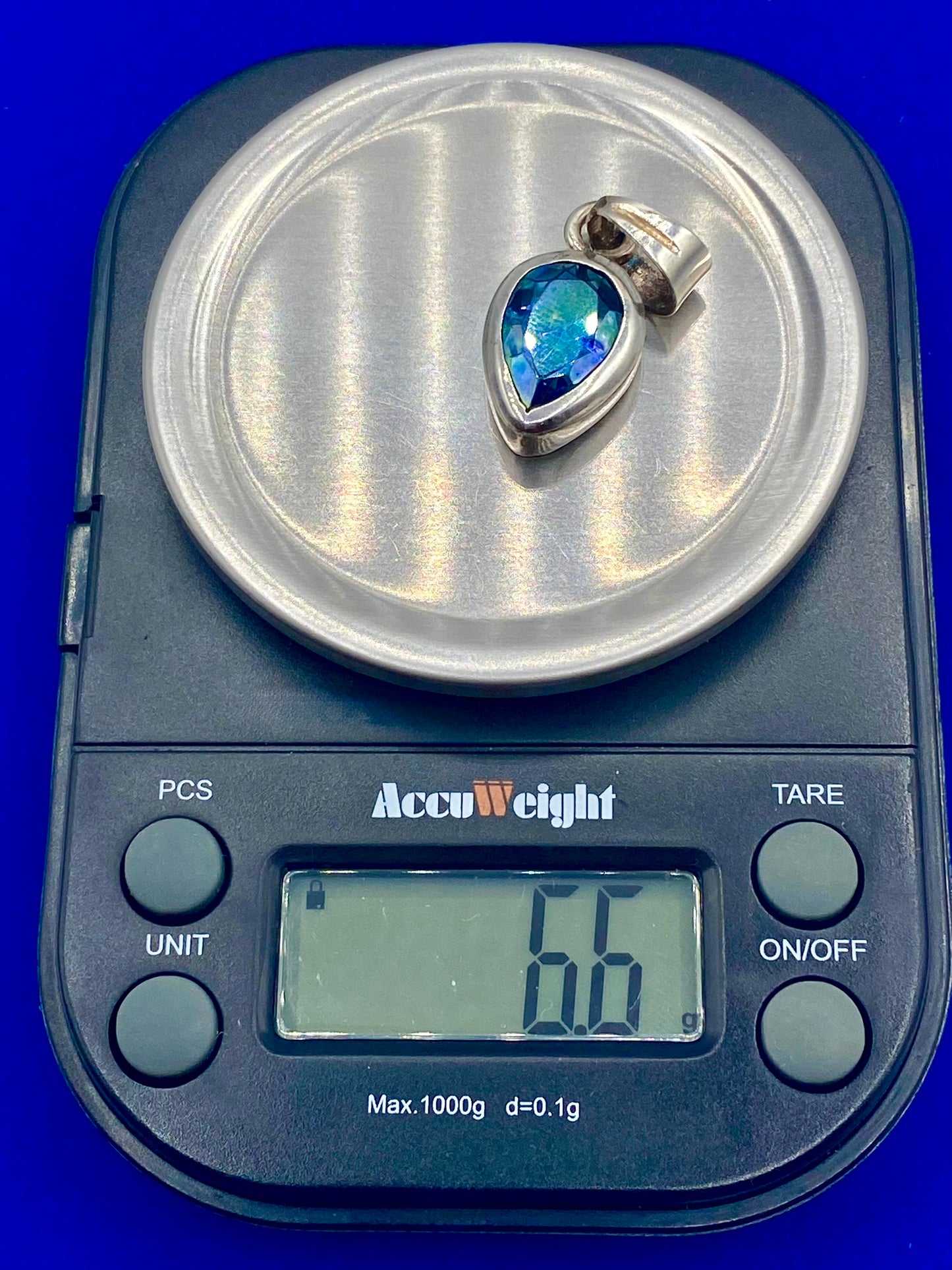 Sterling Silver Mystic Topaz Teardrop Pendant