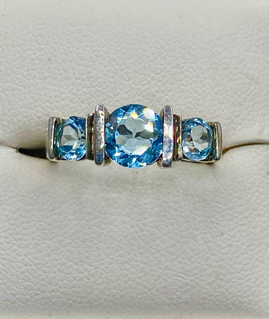 Sterling Silver Ross Simmons Light Blue Topaz Ring