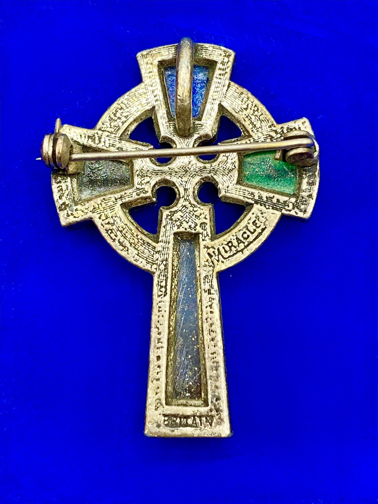 Vintage Miracle Celtic Cross Brooch
