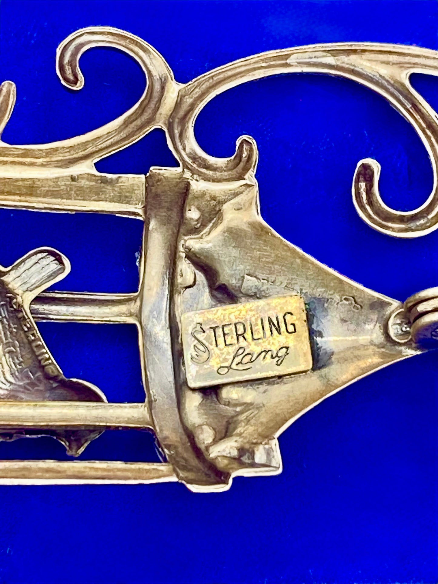 Vintage Sterling Silver Lang Bird Cage Brooch