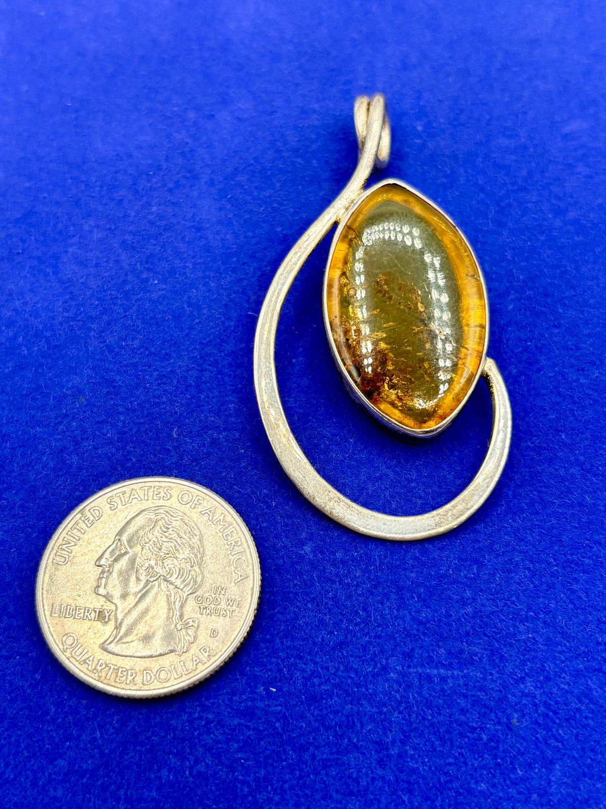 Sterling Silver Baltic Amber Pendant