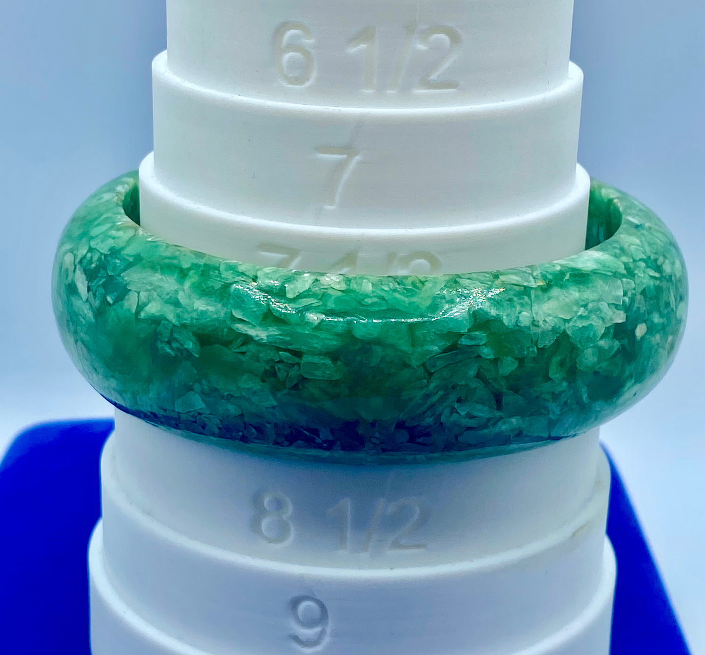 Green Stone Bangle Bracelet