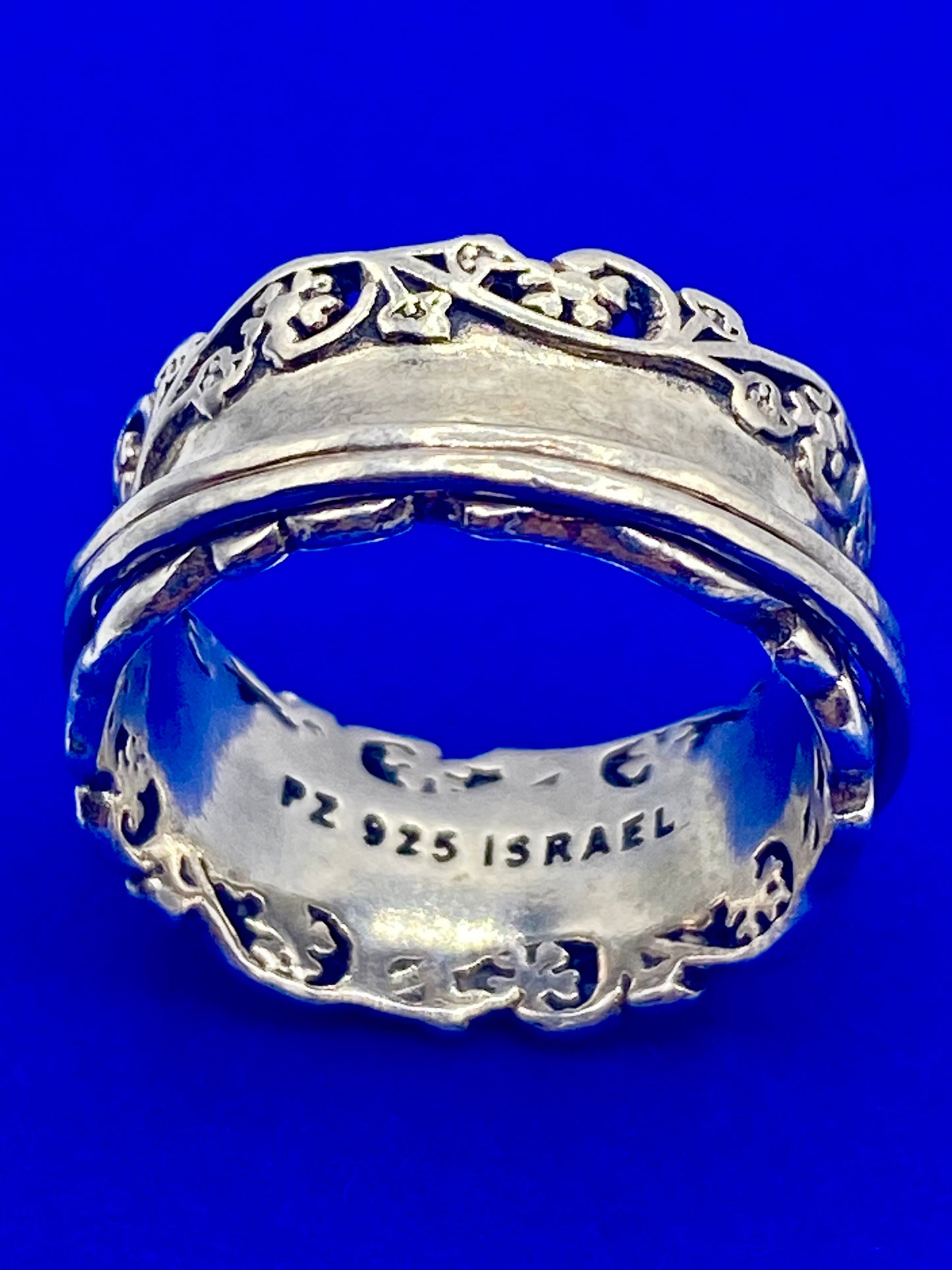 Sterling Silver PZ Israel Spinner Ring