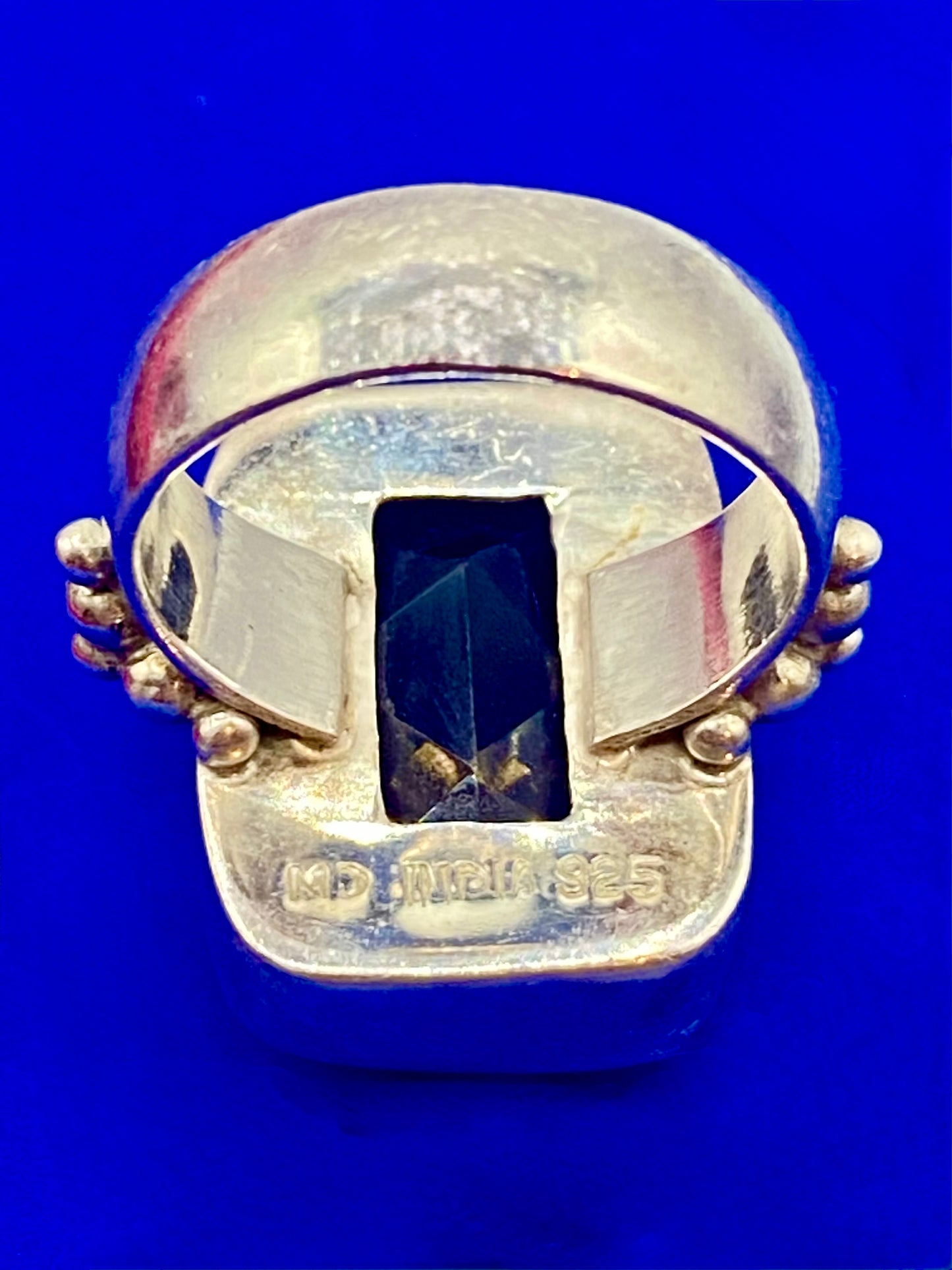 Sterling Silver India Smokey Quartz Ring