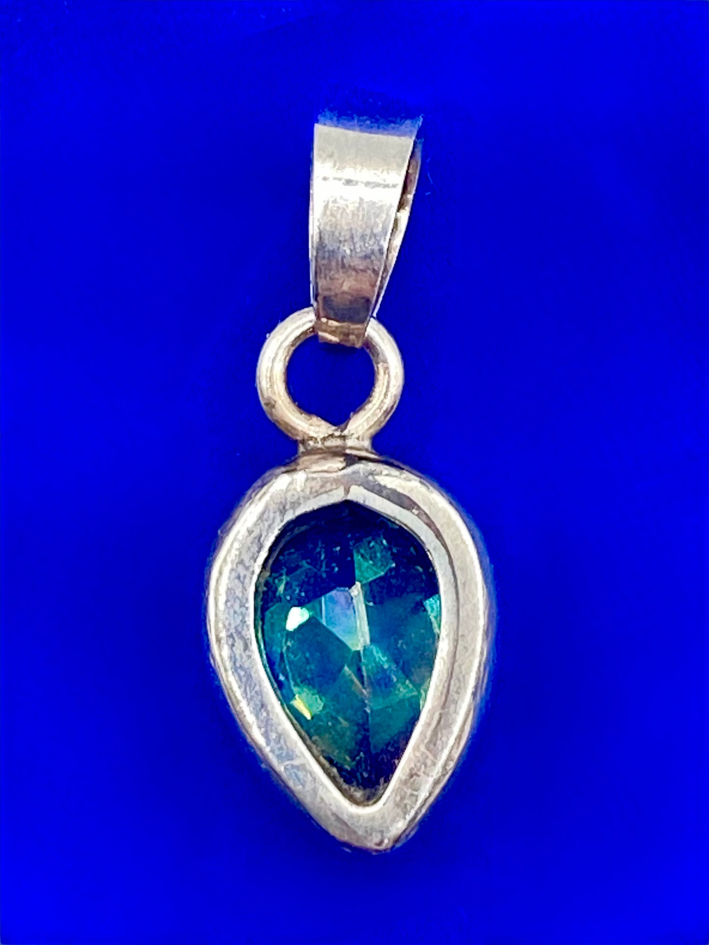 Sterling Silver Mystic Topaz Teardrop Pendant