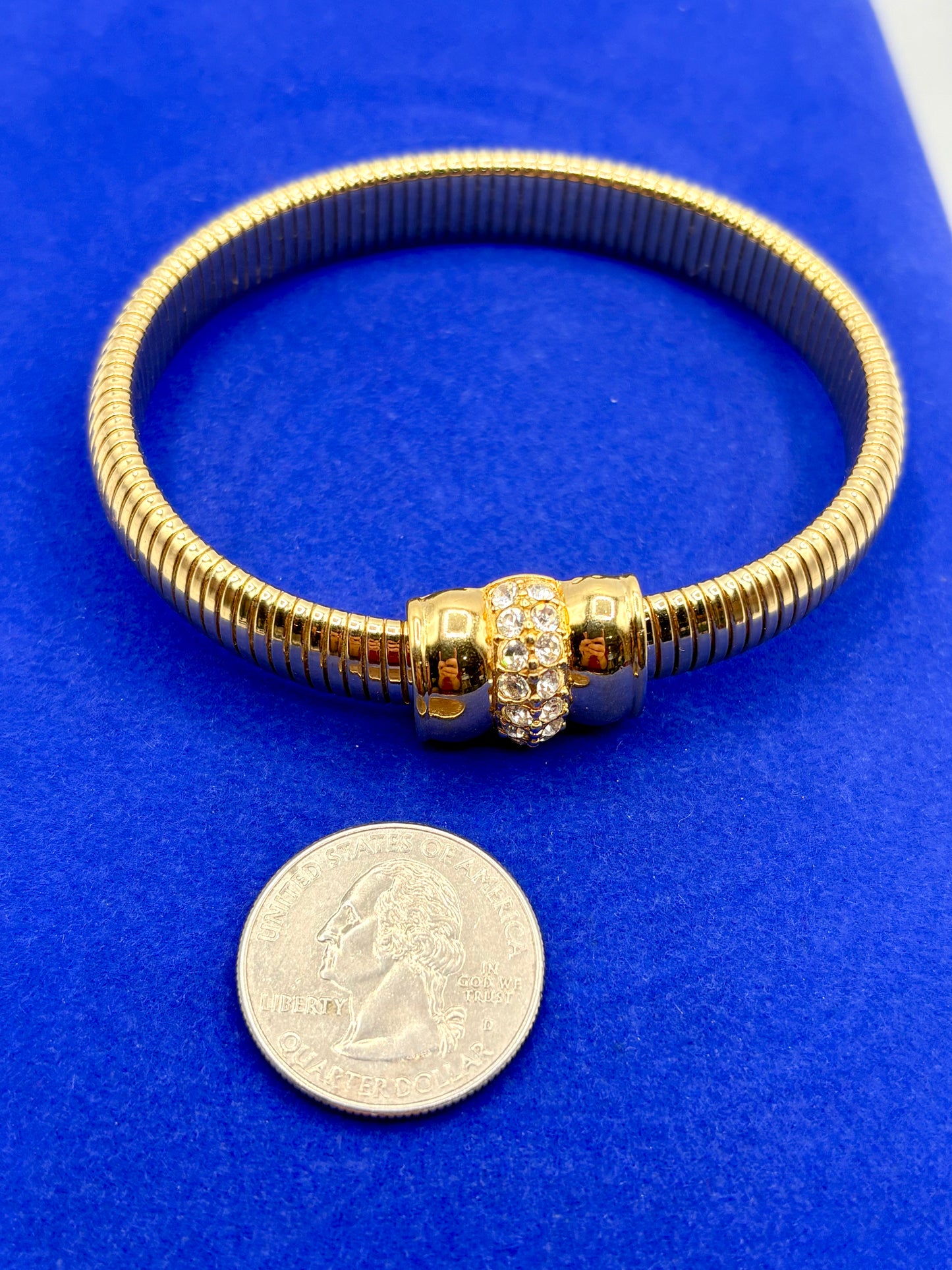 Gold Tone Joan Rivers Rhinestone Bracelet