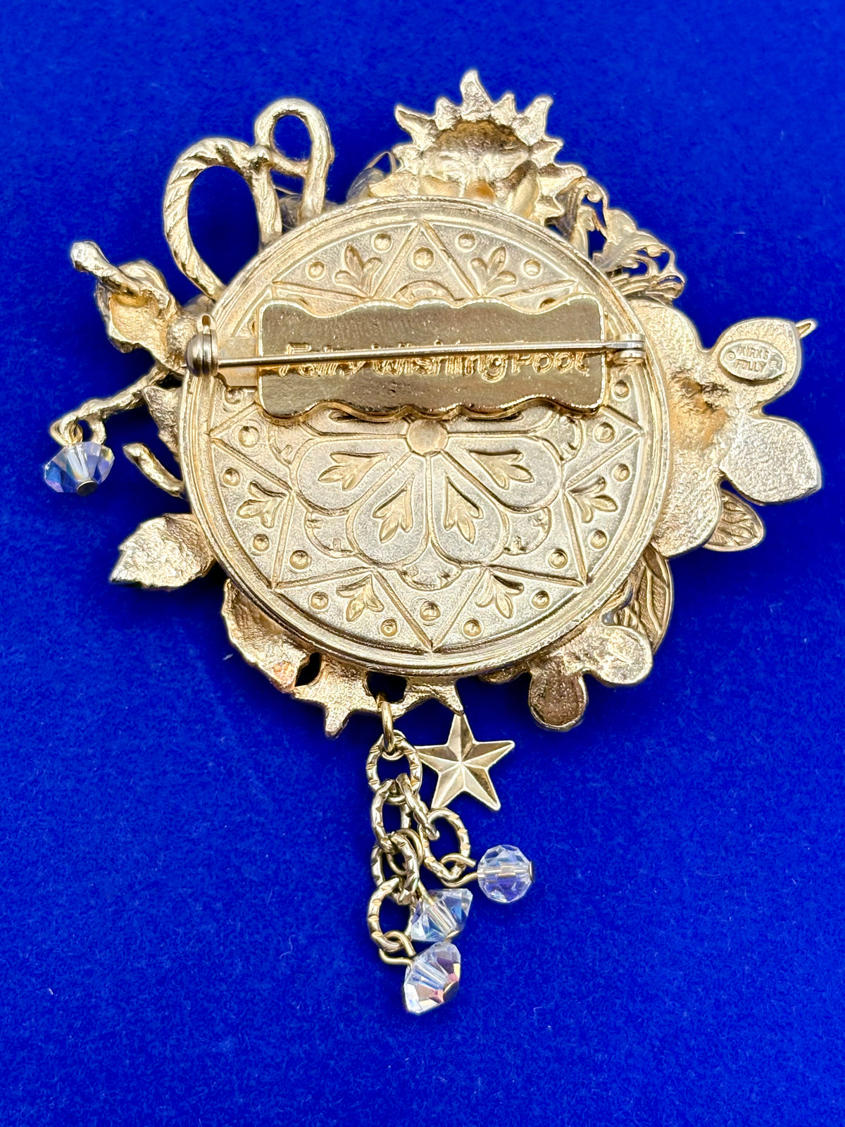 Kirks Folly Gold Tone “Fairy Wishing Pool” Brooch