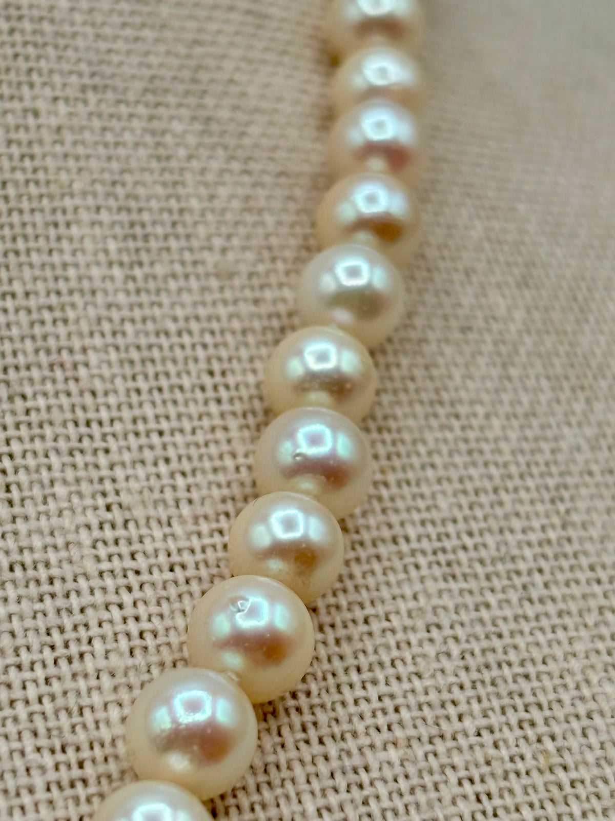 Beautiful Vintage 14K Yellow Gold & Freshwater Pearl Bib Necklace