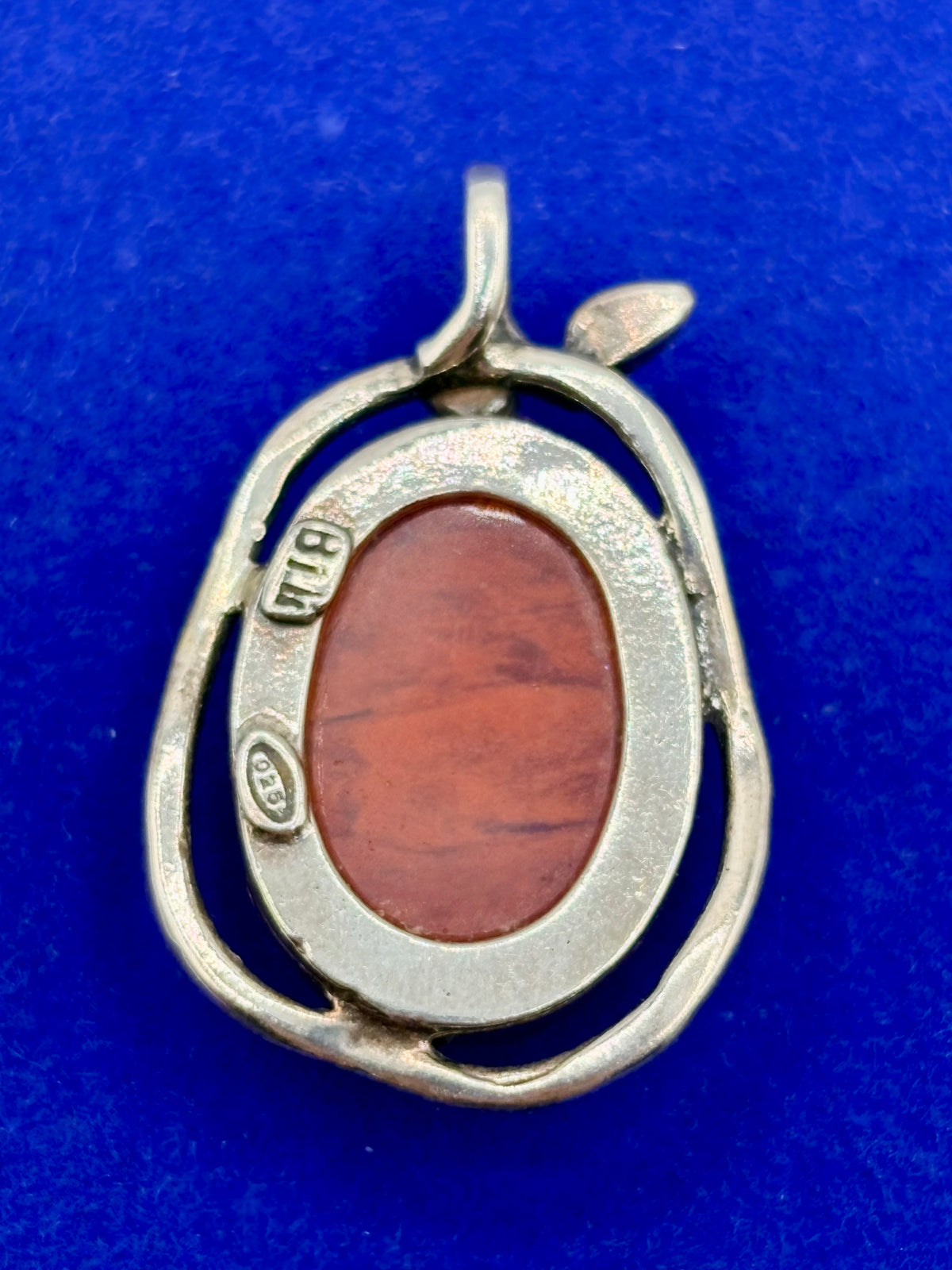 Sterling Silver Faceted Glass Pendant