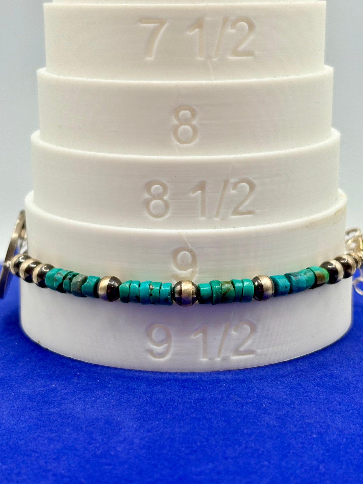 Sterling Silver & Turquoise Buffalo Nickel Bracelet