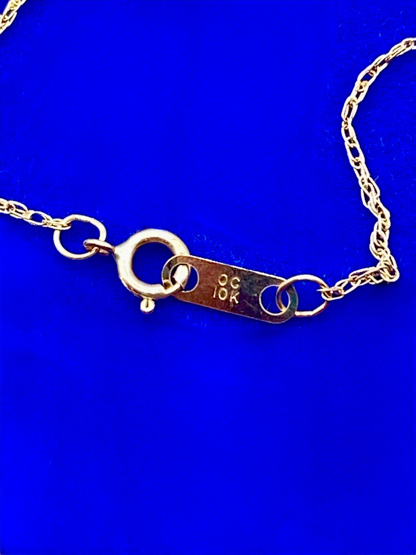 10K Gold Light Blue Topaz Cross Necklace