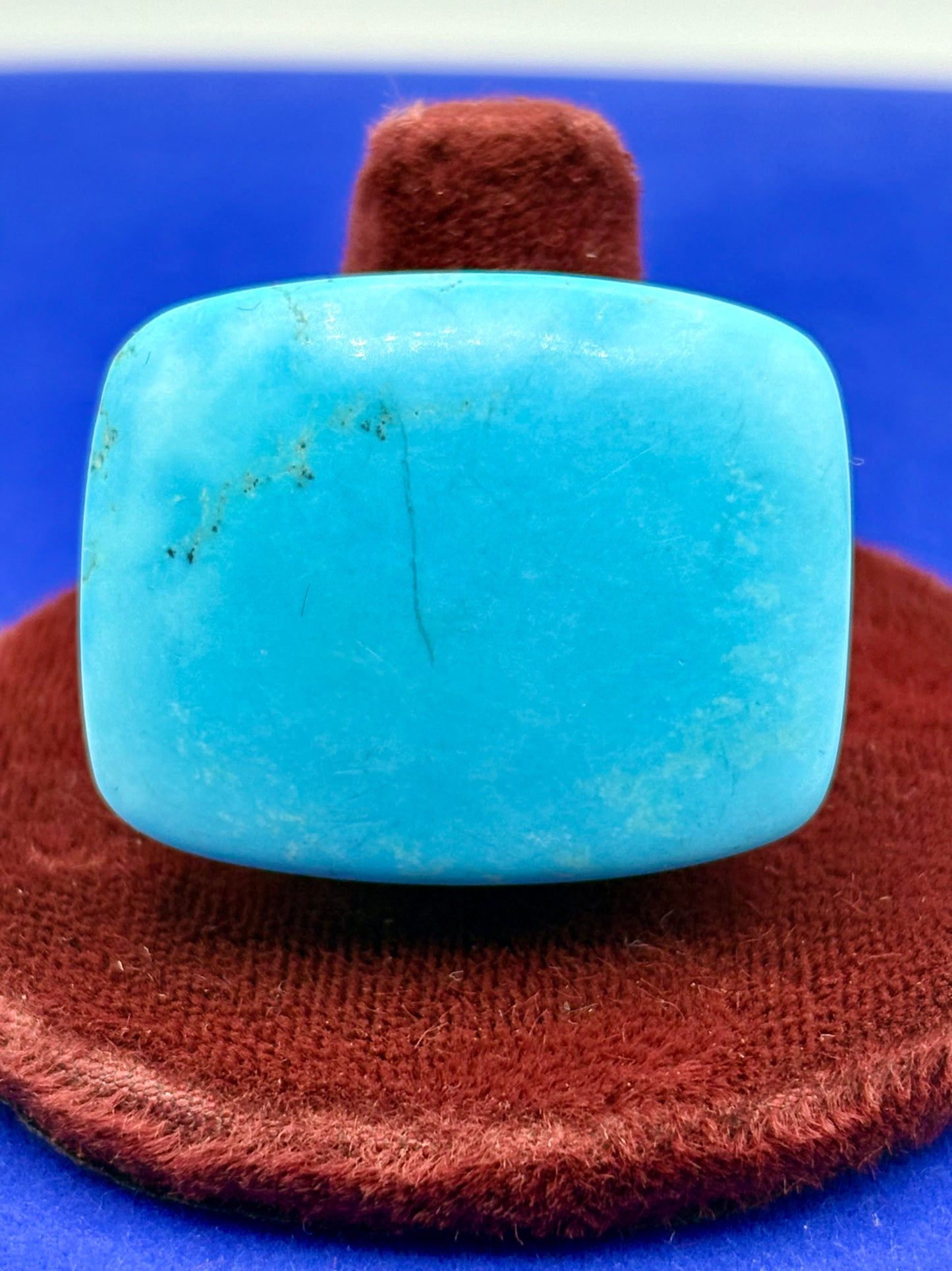 Sterling Silver Chapal-Zenray Big Turquoise Ring