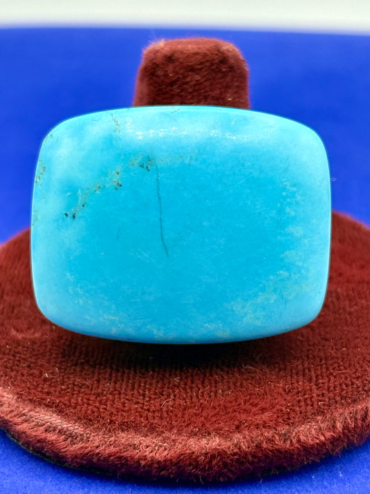 Sterling Silver Chapal-Zenray Big Turquoise Ring