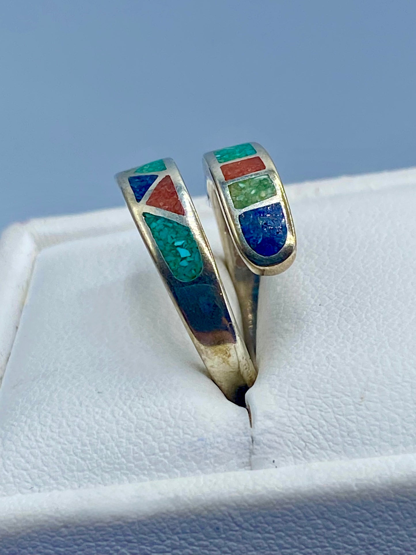 Sterling Silver Carolyn Pollack Relios Multi Gemstone Inlay Ring
