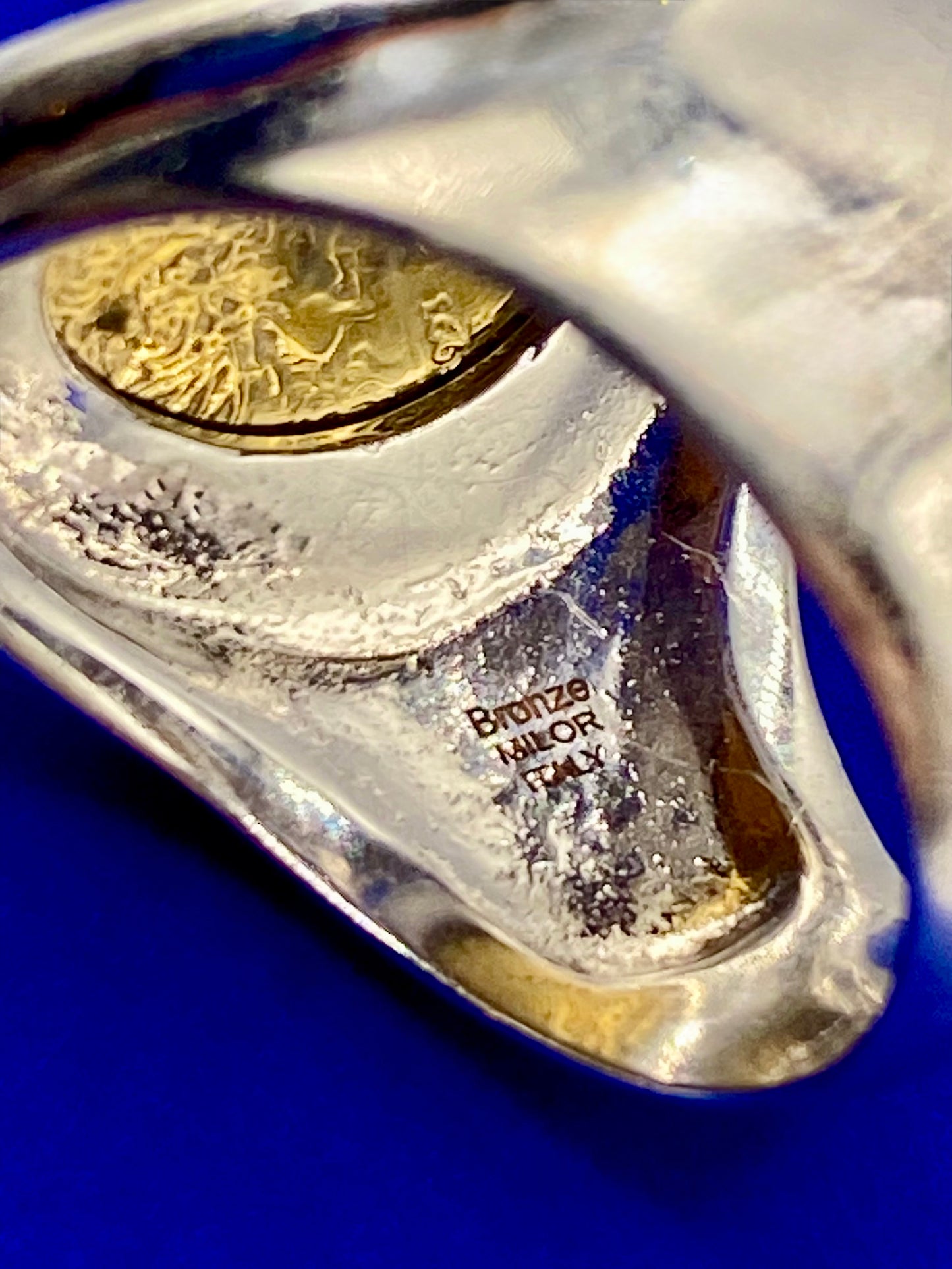 Bronze Milor Italy 200 Lira Coin Statement Ring