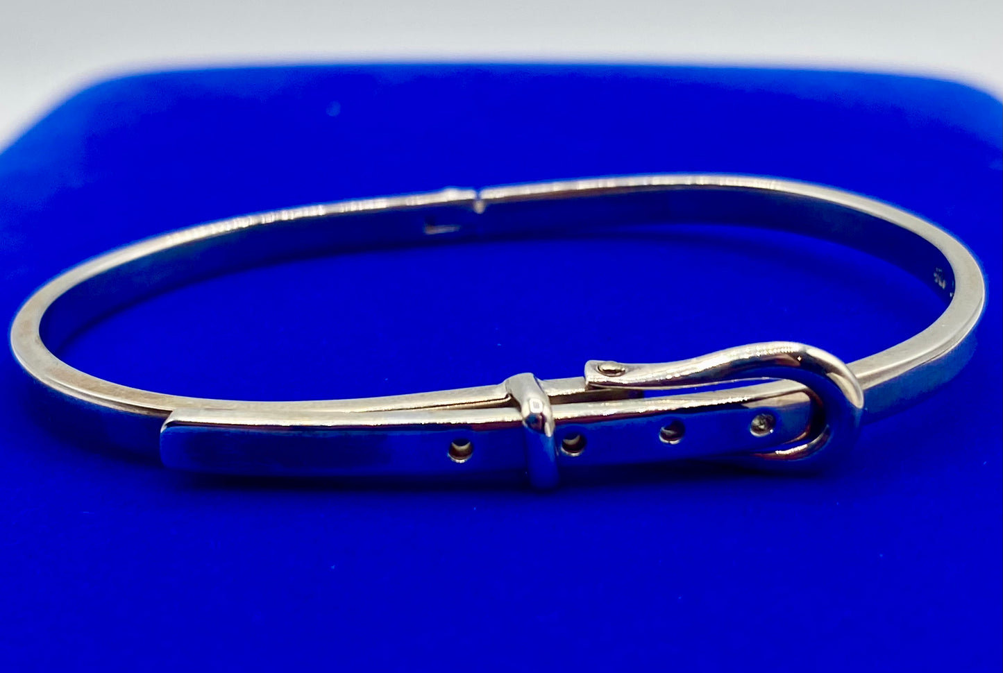 Sterling Silver Belt Bangle Bracelet