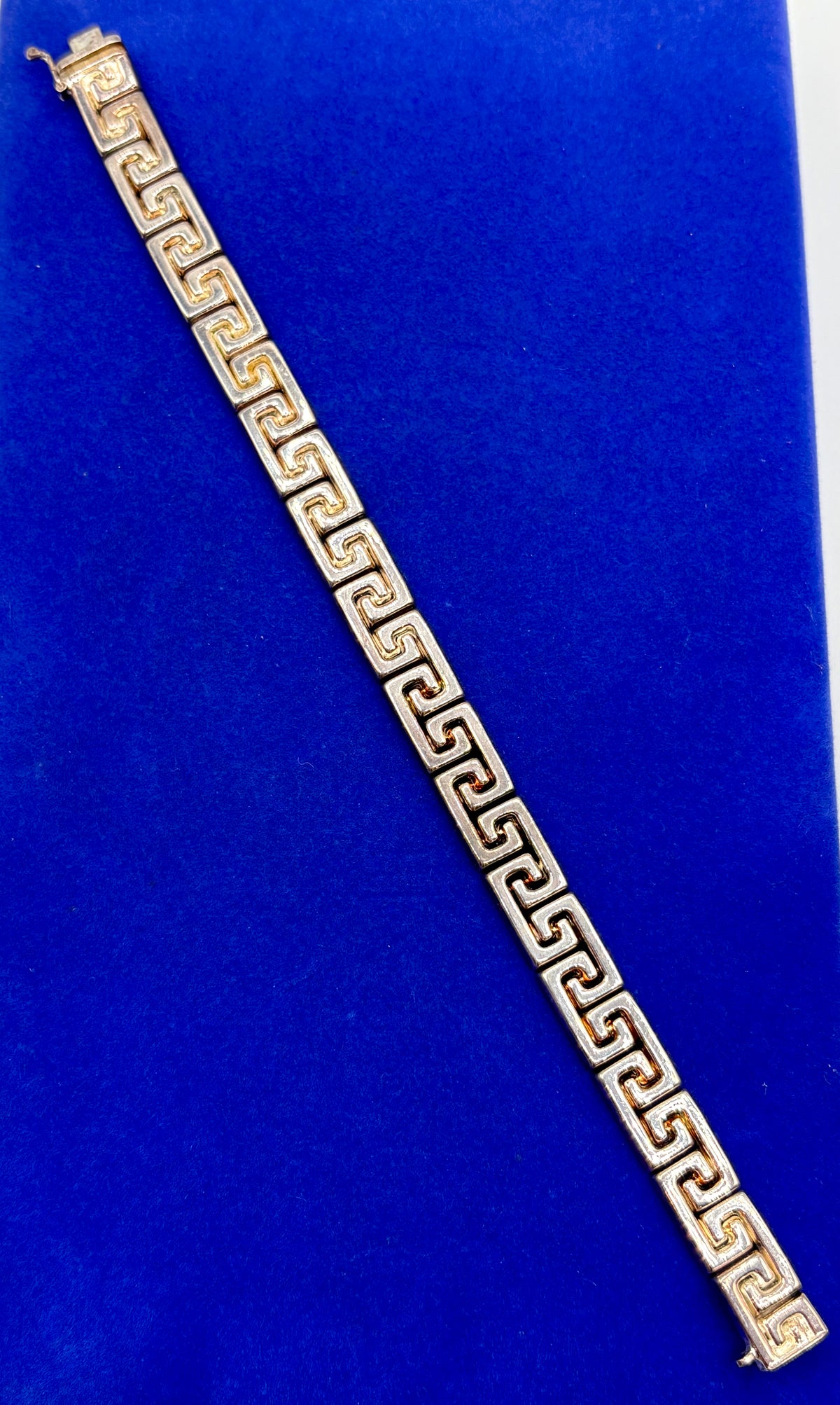 Sterling Silver Milor Italy Greek Key Style Bracelet