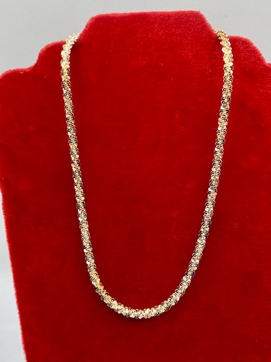 Sterling Silver Braided Twisted Rope Milor Italy Chain Necklace