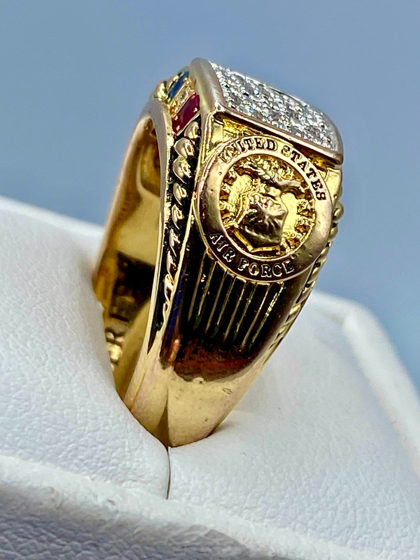 Danbury Mint “Freedom Isn’t Free” Gold Tone Ring