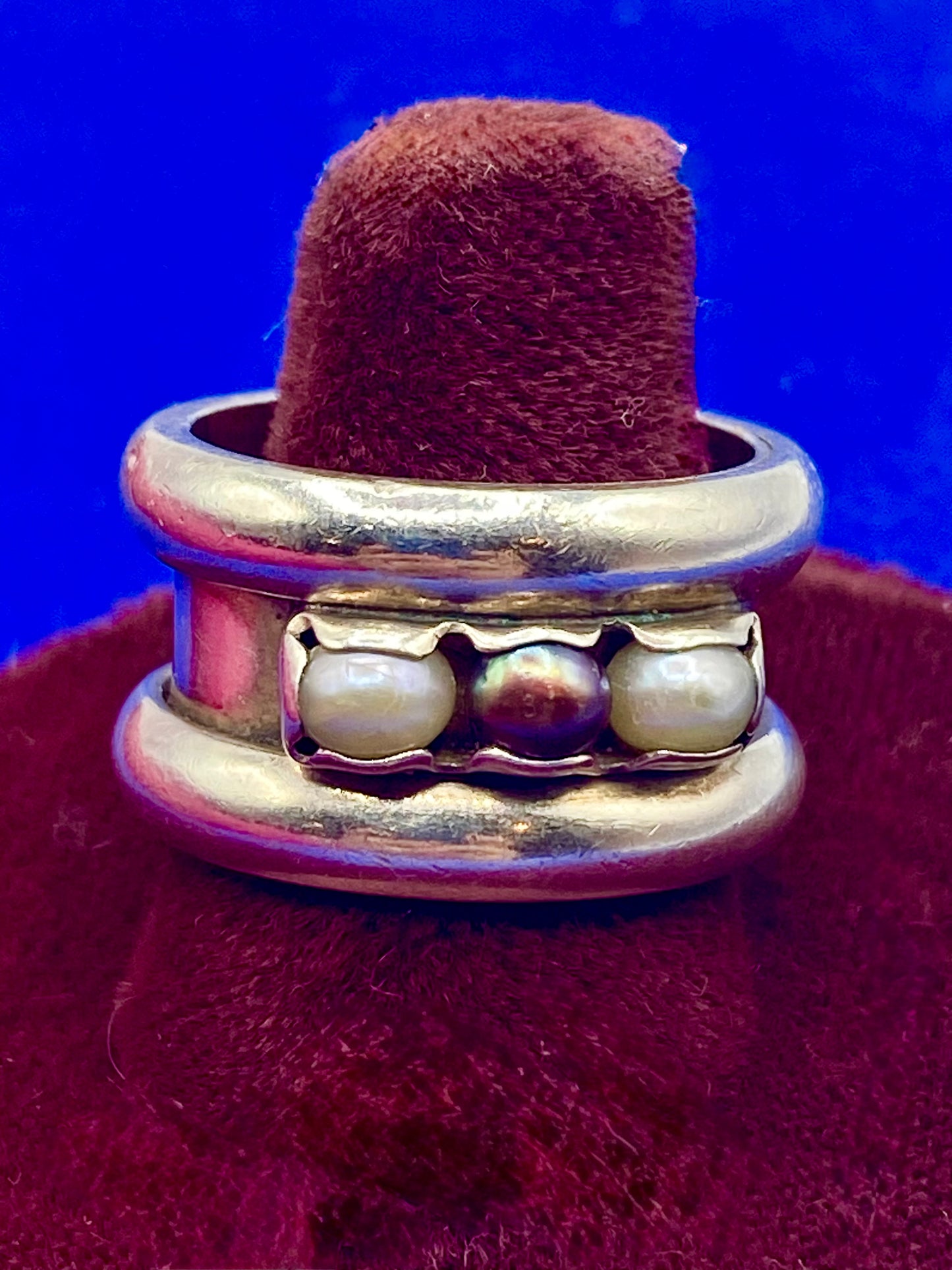 Sterling Silver Freshwater Pearl Band Ring