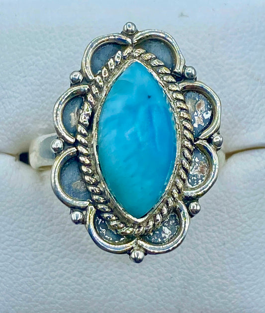 Sterling Silver Larimar Ring
