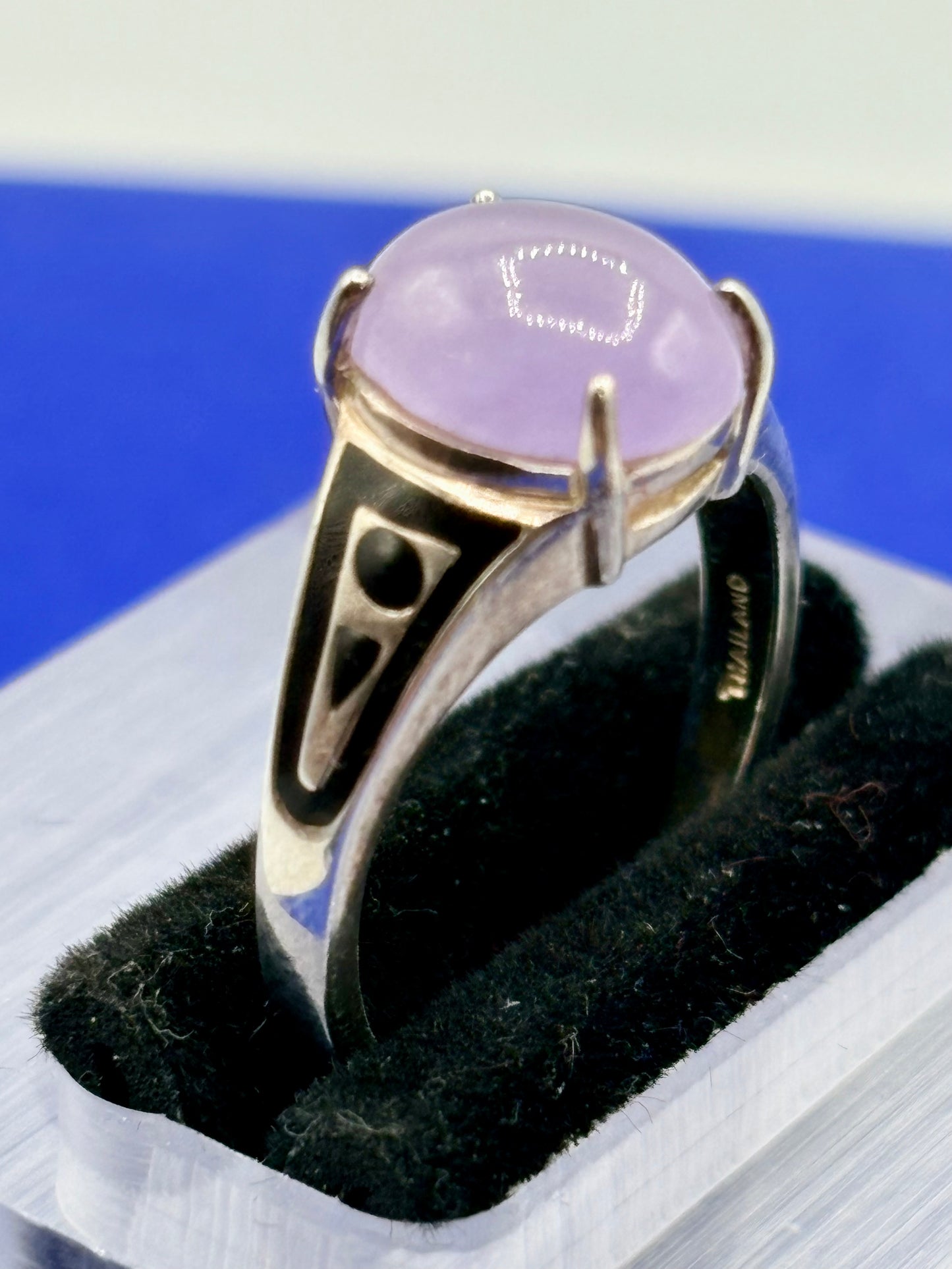 Sterling Silver CNA Purple Jade Ring