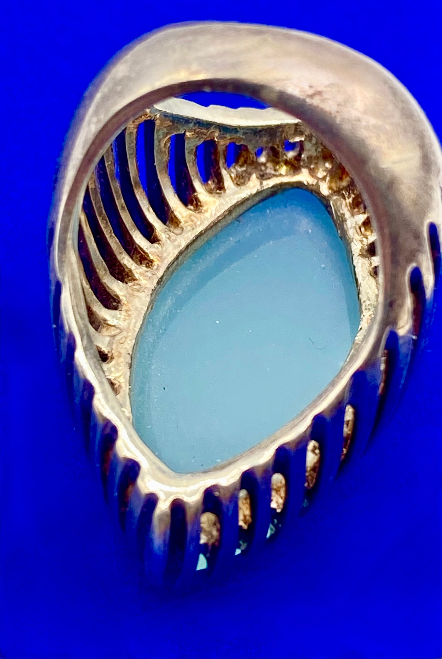 Sterling Silver Modernist Chalcedony Ring