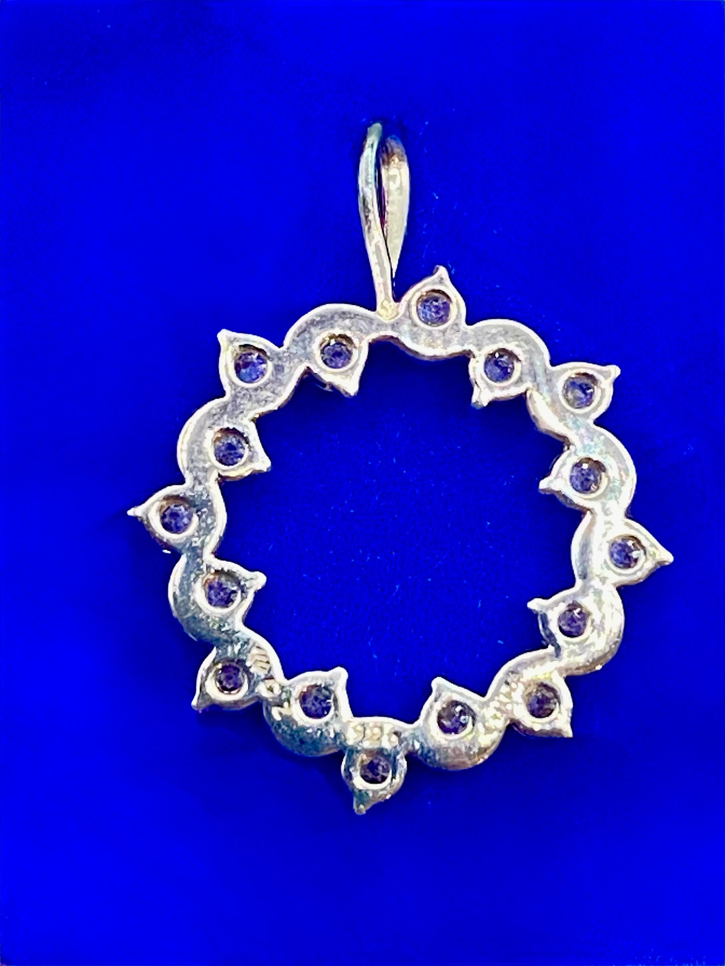 Sterling Silver CZ Round Pendant