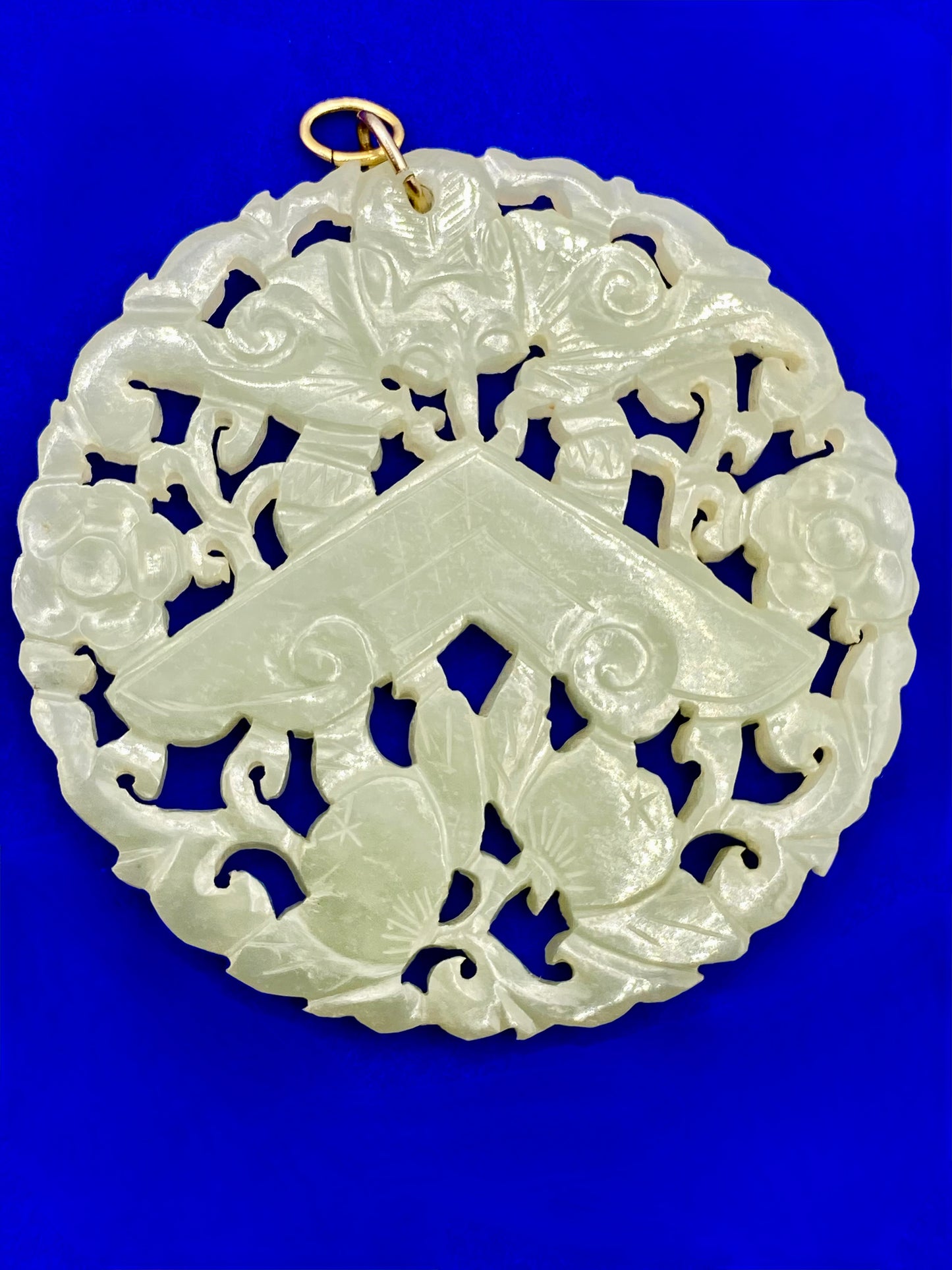 Huge Jade Asian Pendant