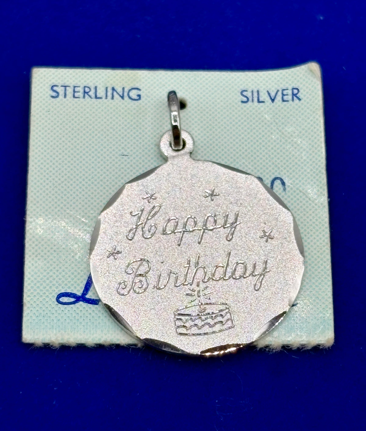 Vintage Sterling Silver Happy Birthday Charm NWT