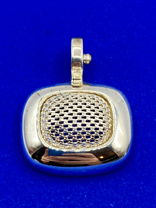 Joseph Esposito ESPO Sterling Silver Mesh Snap Pendant
