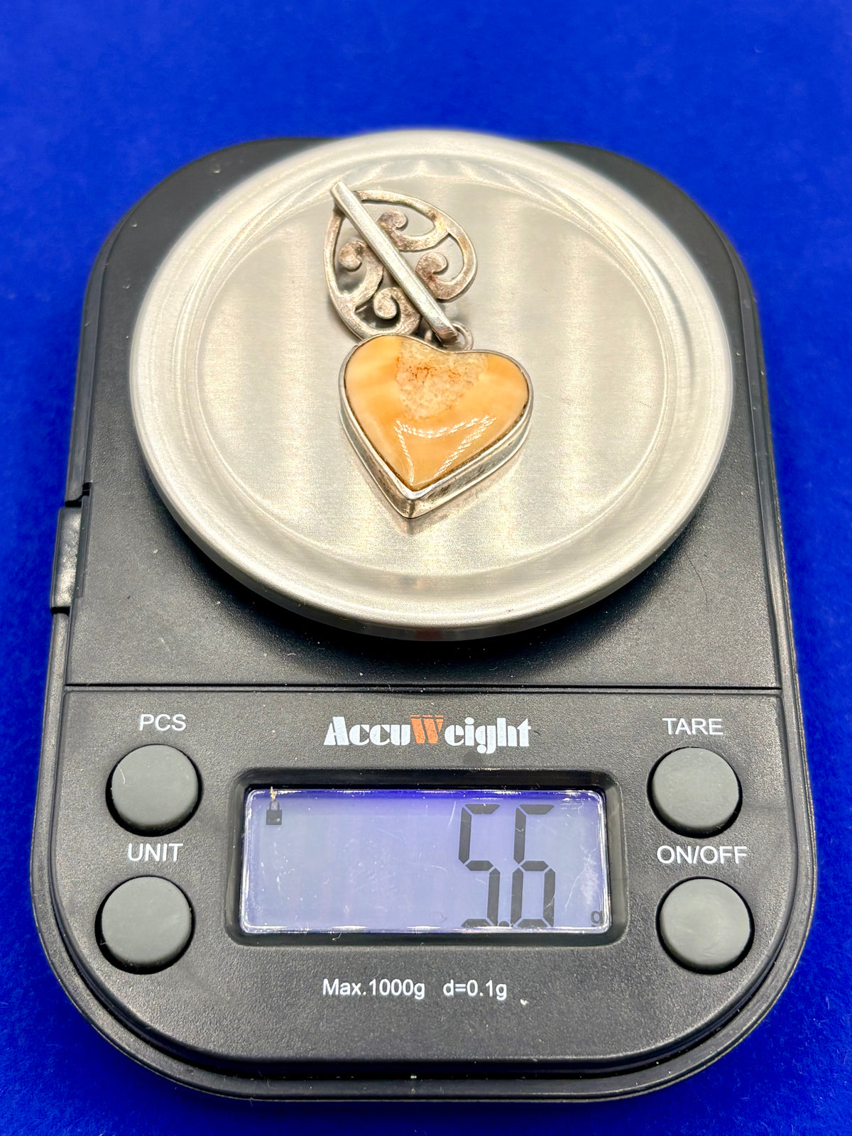 Sterling Silver Zealandia Stone Heart Pendant