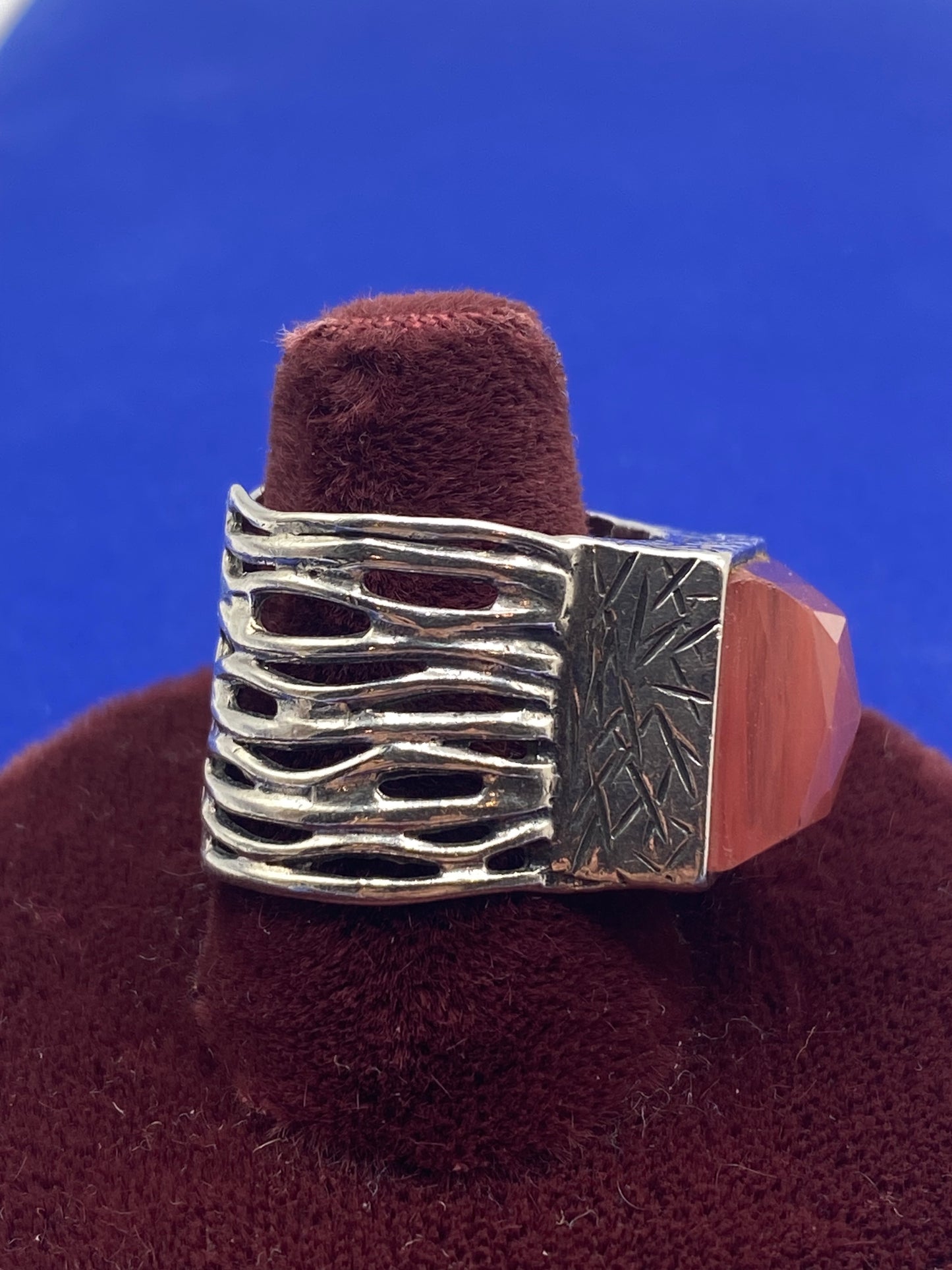 Silpada Sterling Silver Cherry Quartz Ring w/Box