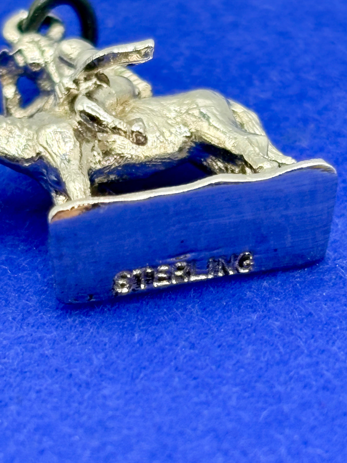 Sterling Silver Rifleman Riding Horse Charm