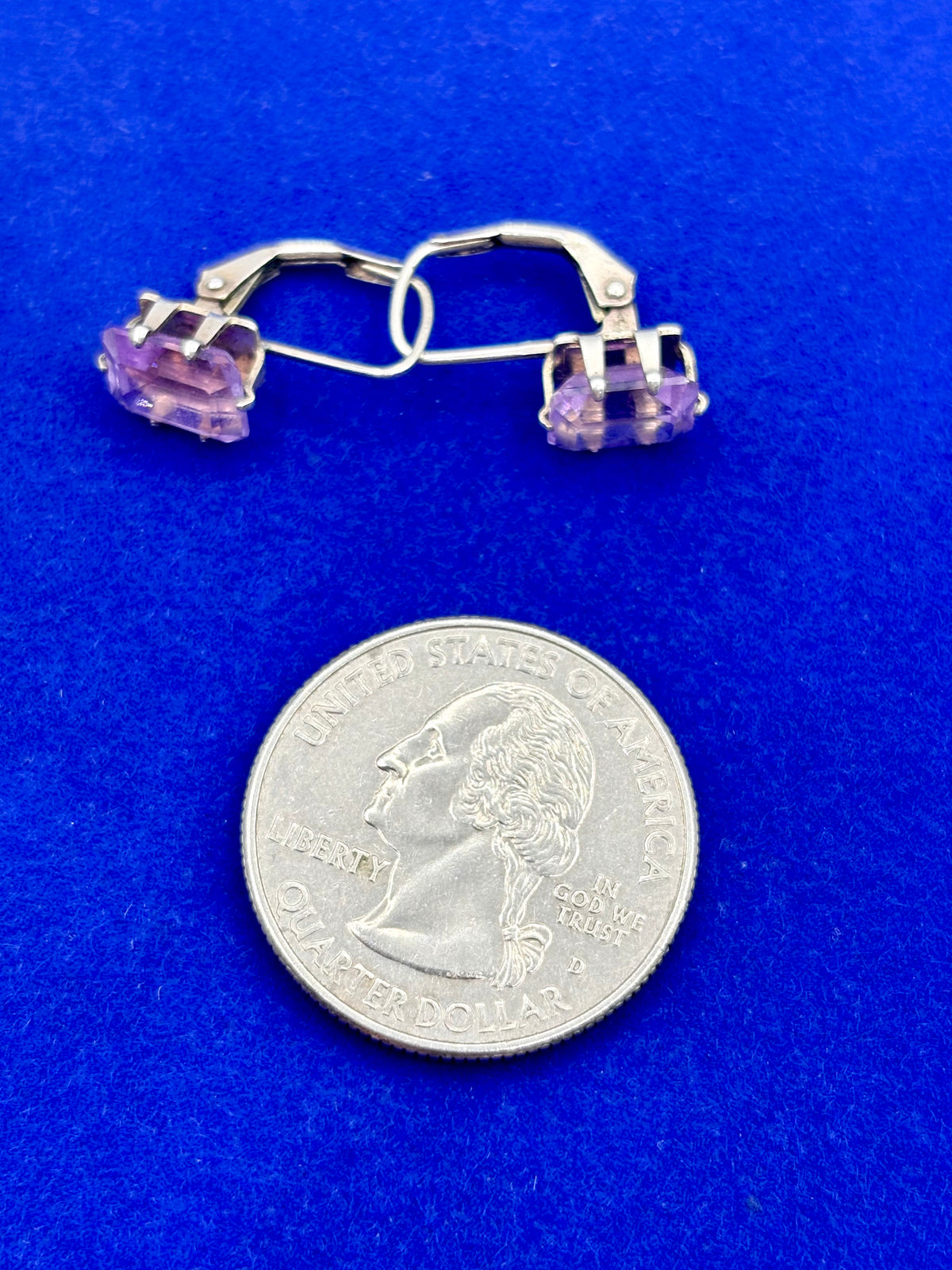 Sterling Silver Faceted Amethyst Earrings
