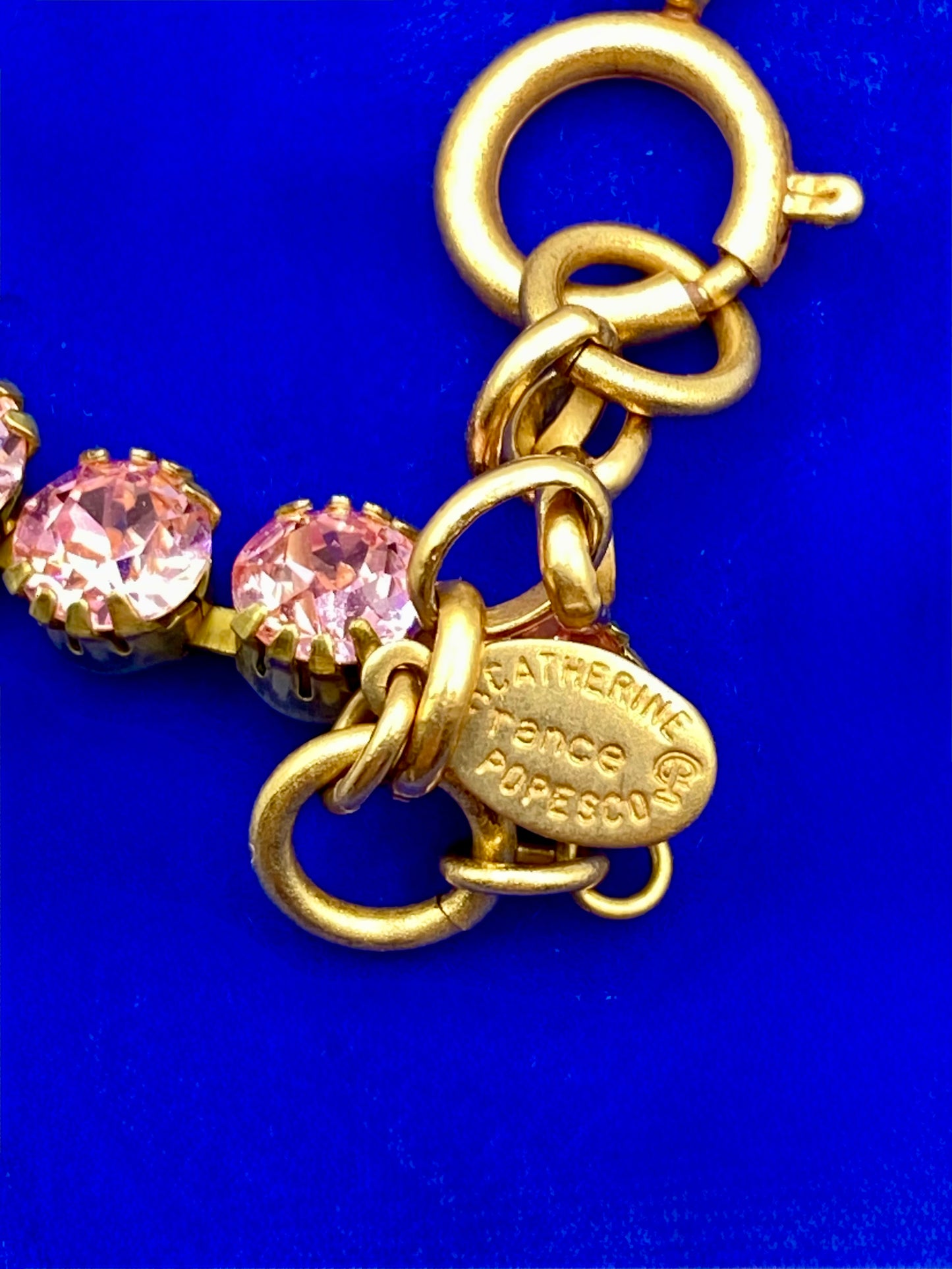 Cathrine Popesco Pink Rhinestone Bracelet