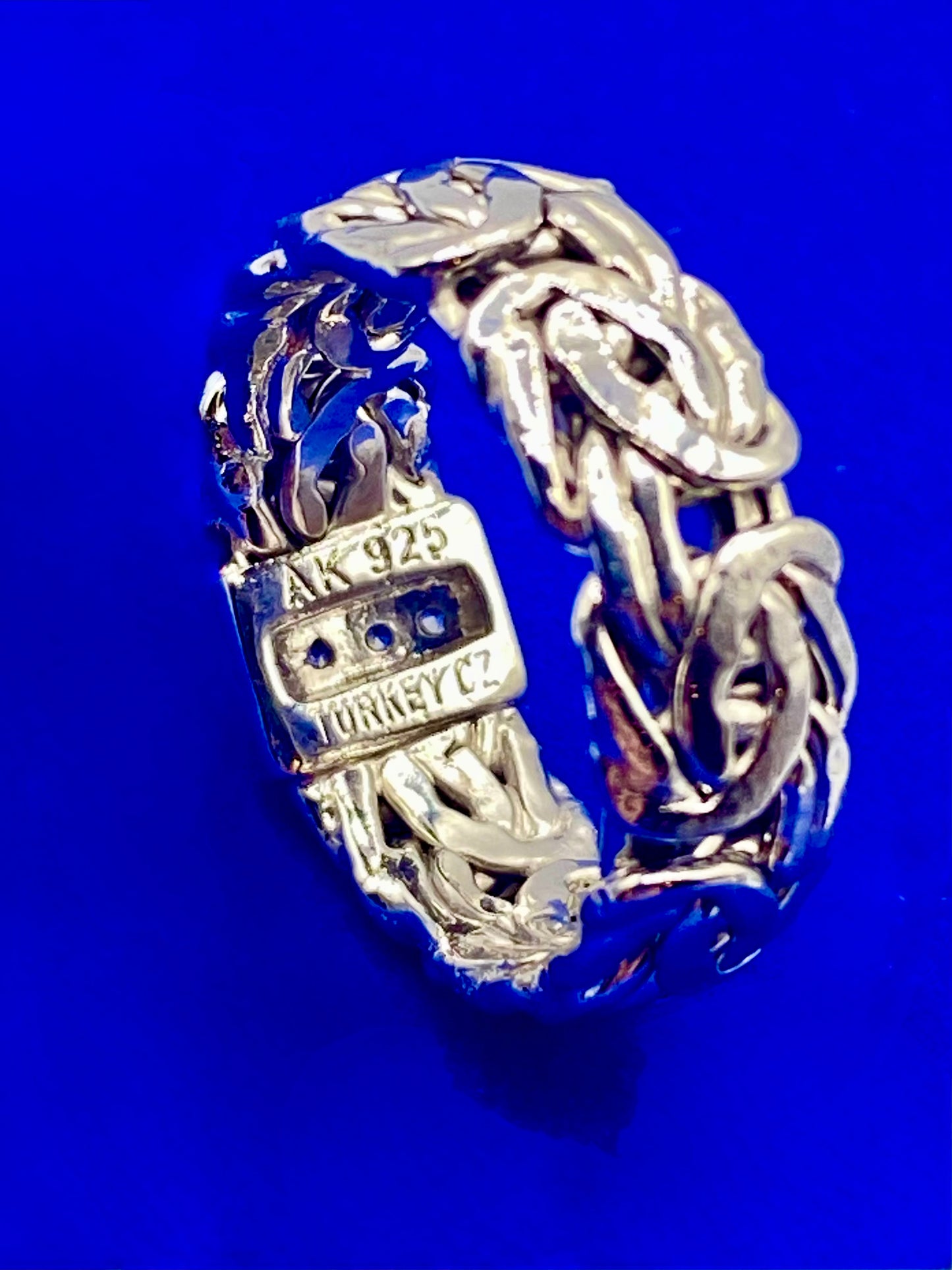 Sterling Silver AK Turkey Byzantine CZ Ring