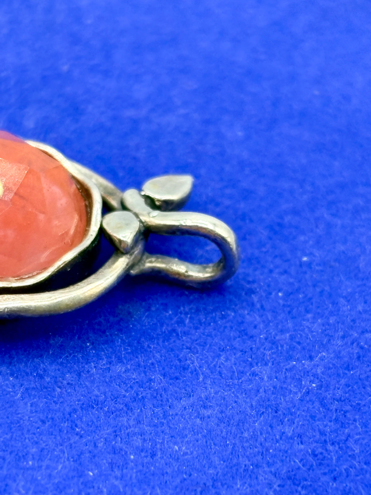 Sterling Silver Faceted Glass Pendant
