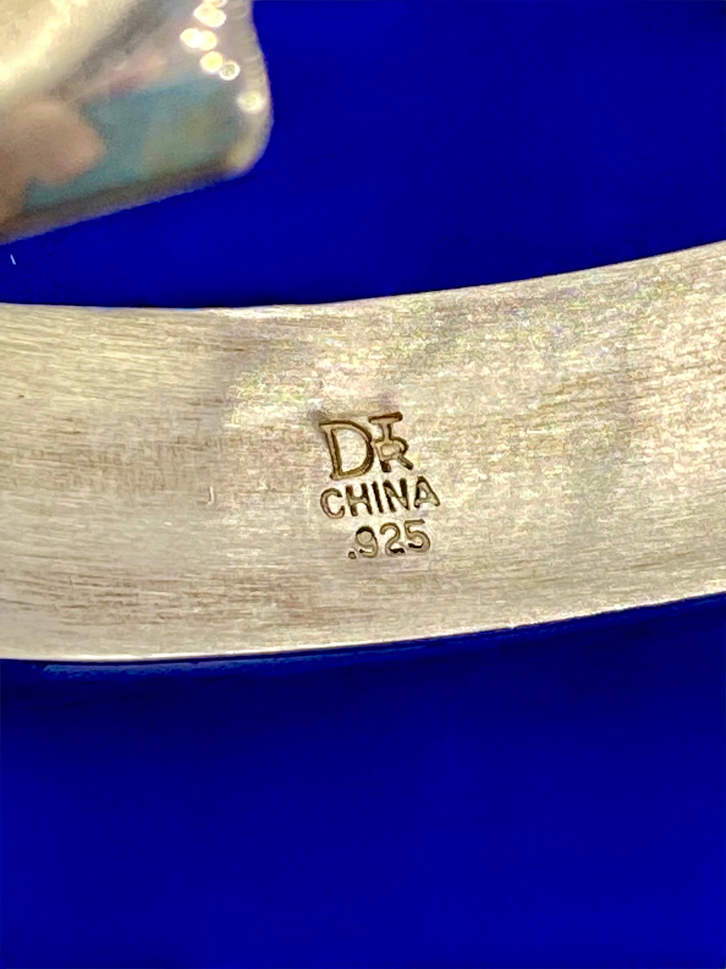 Sterling Silver DTR Jay King Opal Inlay Cuff Bracelet