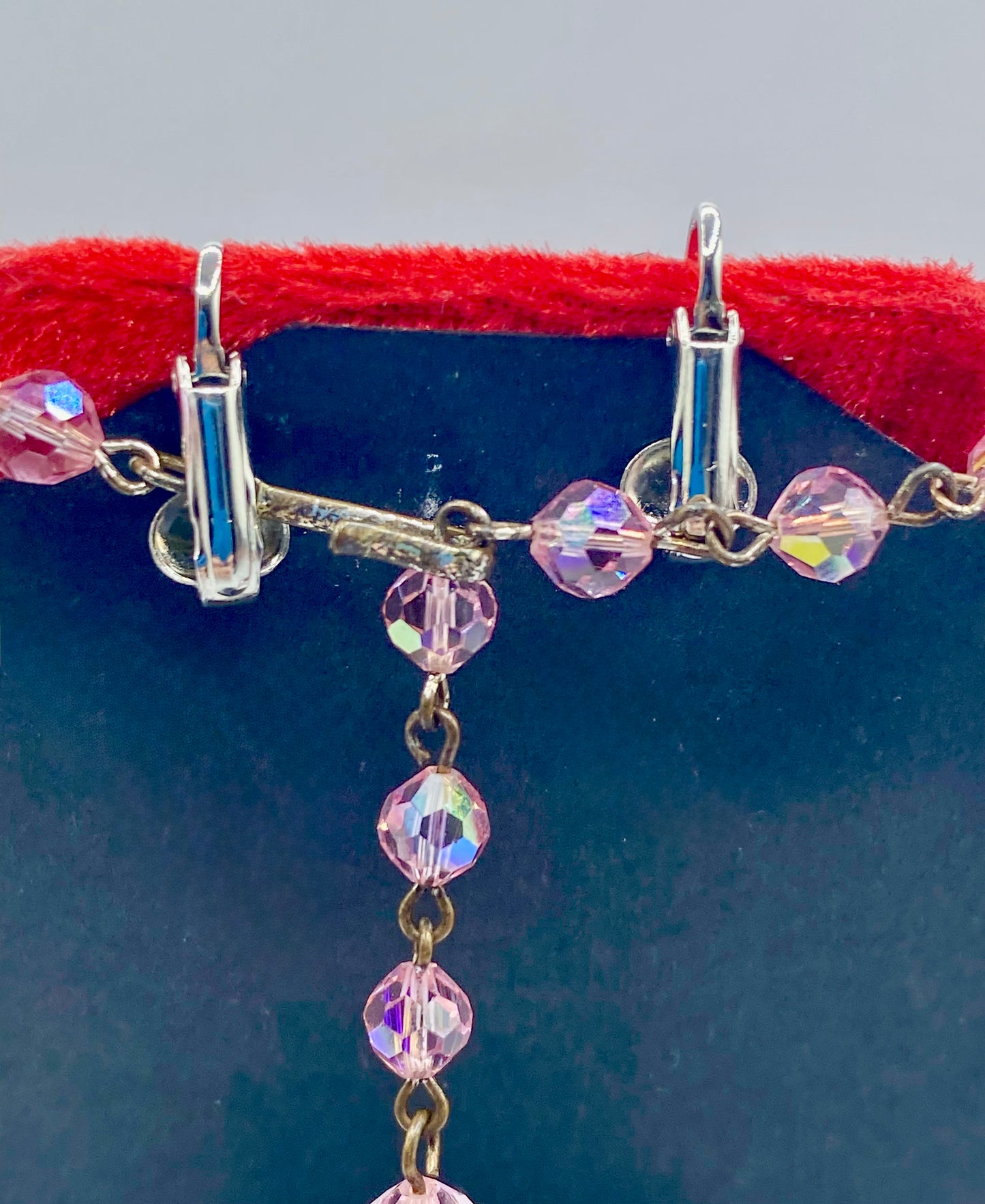 Vintage Pink AB Crystal Jewelry Set